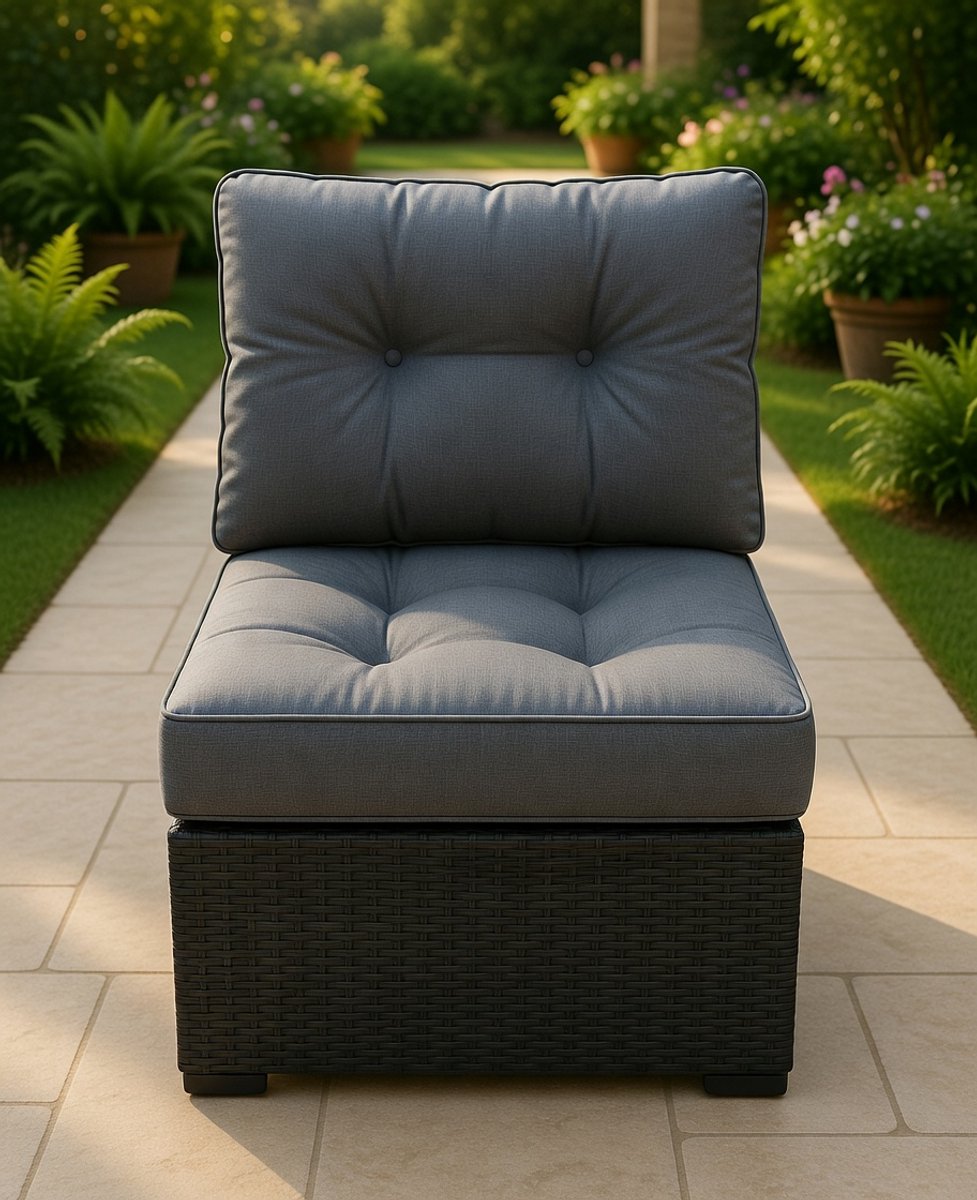Tuinstoelen Set van 2 – Met Kussens – 60x60 cm – Blauw – Medahomestore
