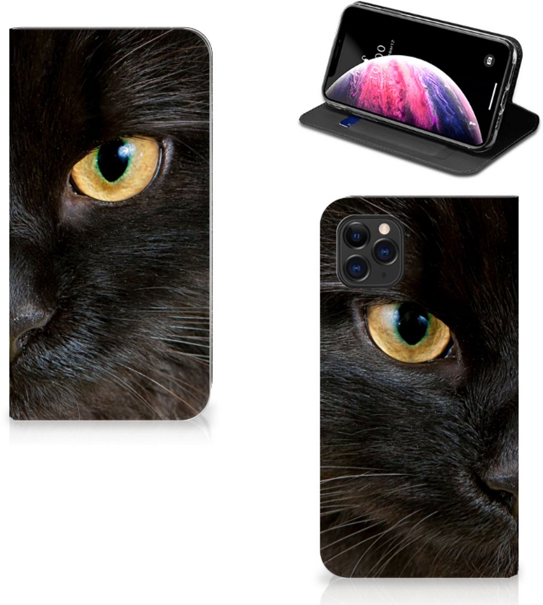 Apple iPhone 11 Pro Max Hoesje maken Zwarte Kat
