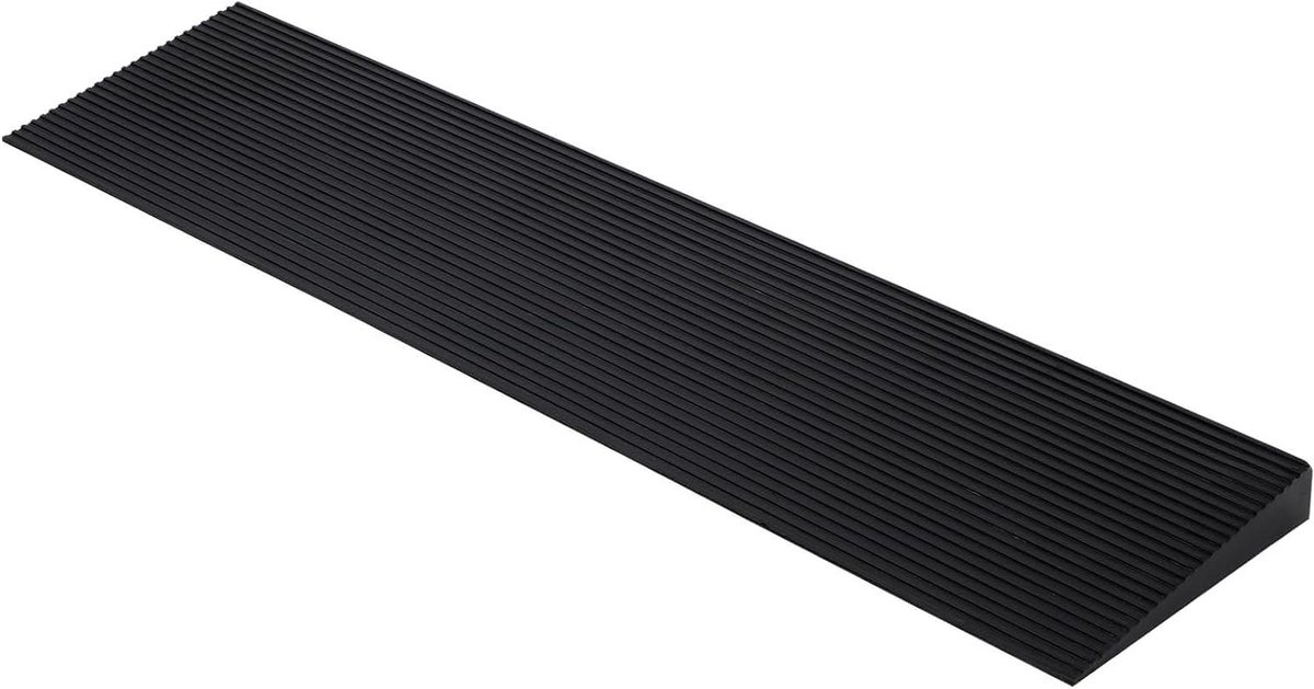 Drempelhelling - Rolstoeloprit Deurramp - Drempels Overbruggen - Antislip Rubber Ontwerp - 90 cm breed - Zwart