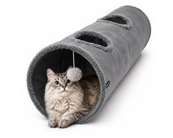 BOTC Kattentunnel - Speeltunnel Voor Dieren - Tunnel Kat - Kattenhuis - Speeltunnel kat - Grijs