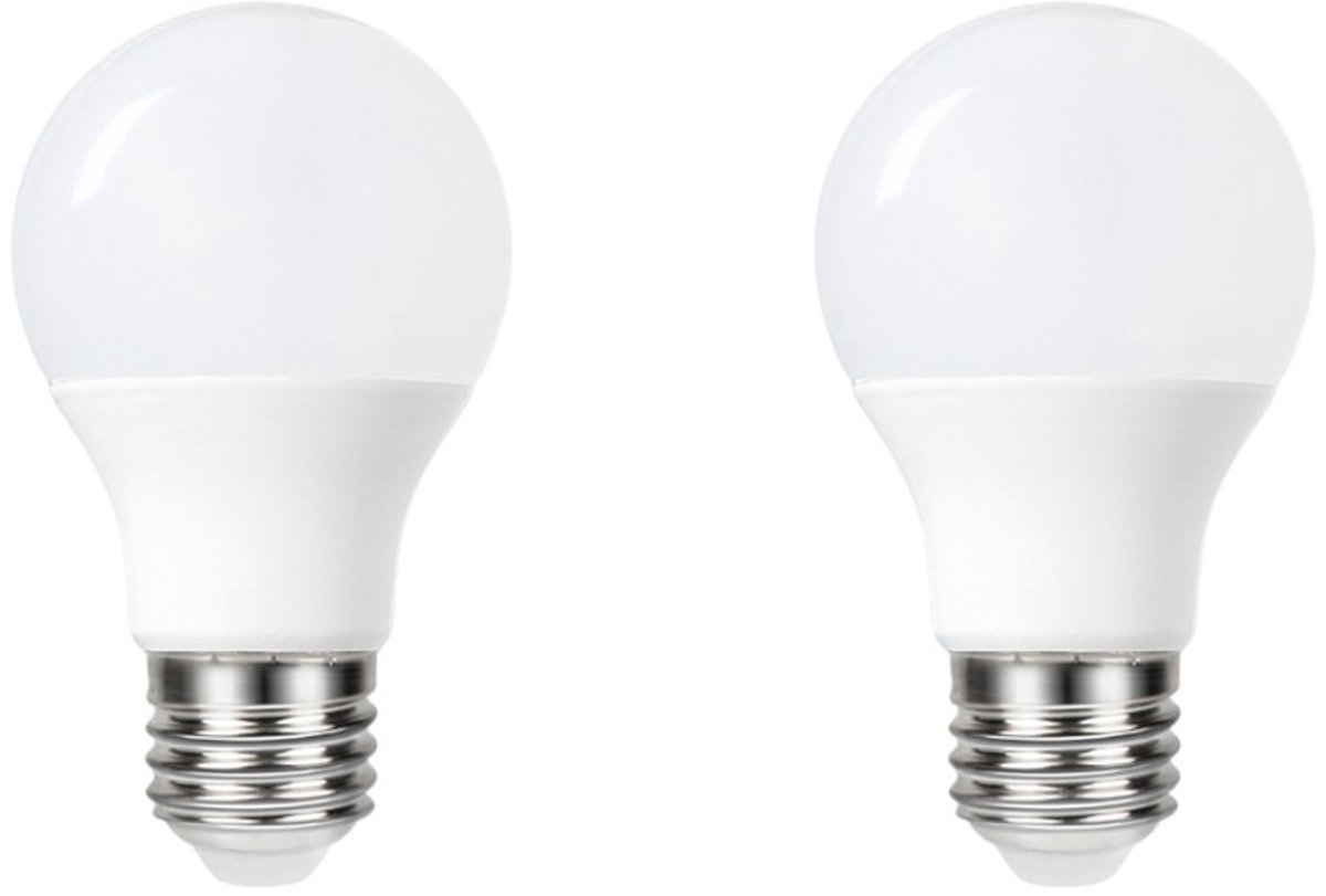 2 Pack - E27 Led Bol Lamp A60 - 4.8W - 470 Lm - 5000K Daglicht Wit - Non Dimmable
