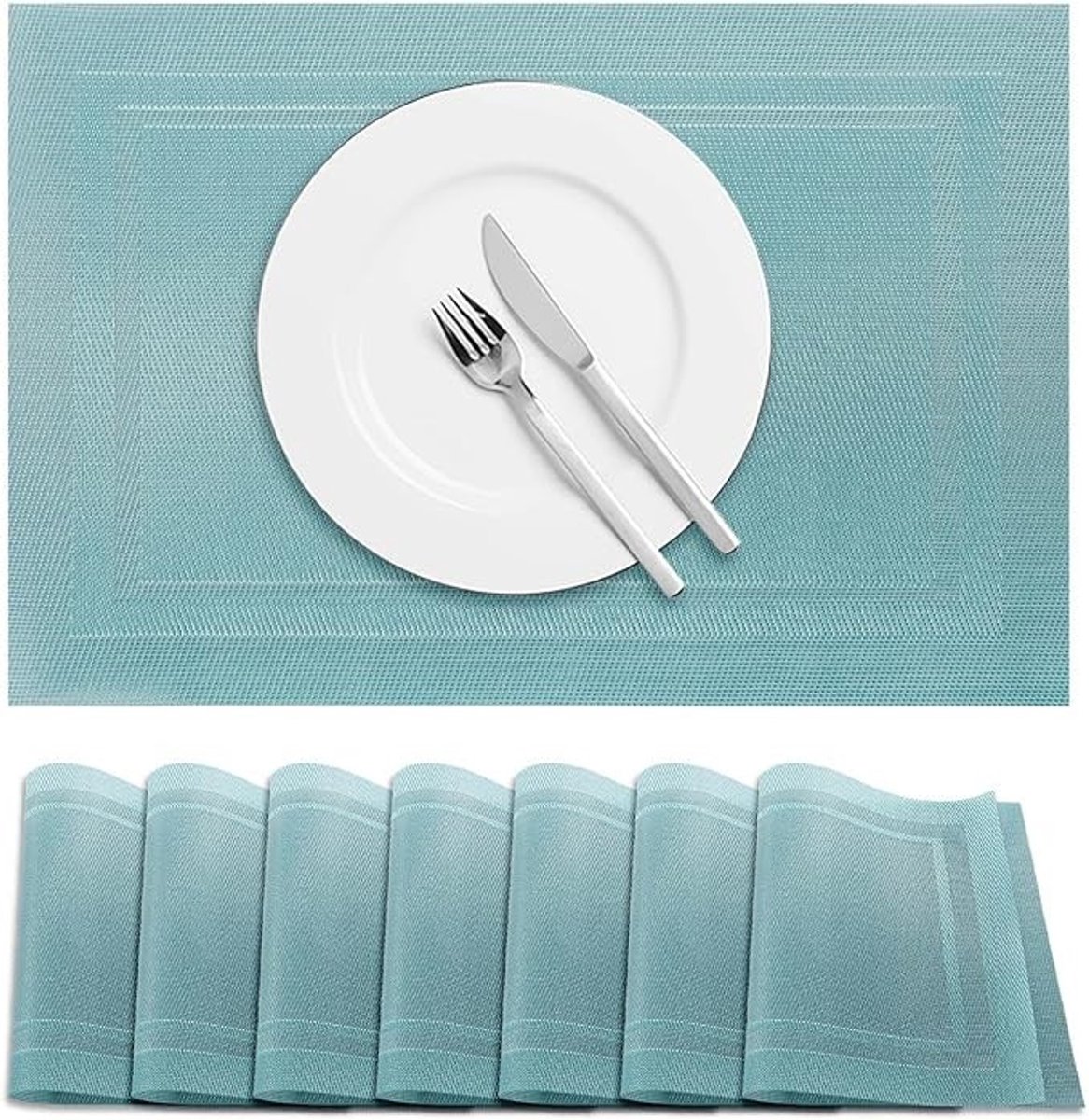 Set van 6 antislip placemats - hittebestendig en eenvoudig schoon te maken