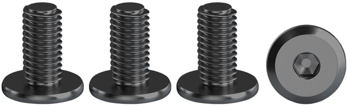 Lenskop Schroeven M4, 20 Stuks RVS Platte Schroeven 10mm, Inbussleutelschroeven voor Meubelmontage en Houtbewerking