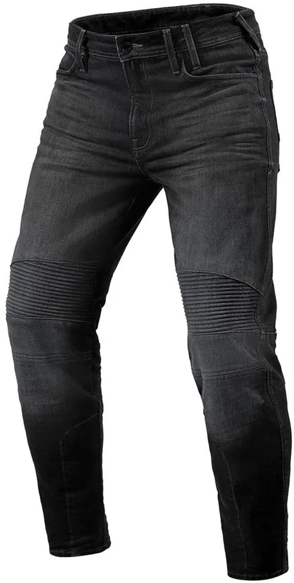 REV'IT! Jeans Moto 2 TF Dark Grey Used Motorcycle Jeans - Maat 31/34 - Broek – foto 6