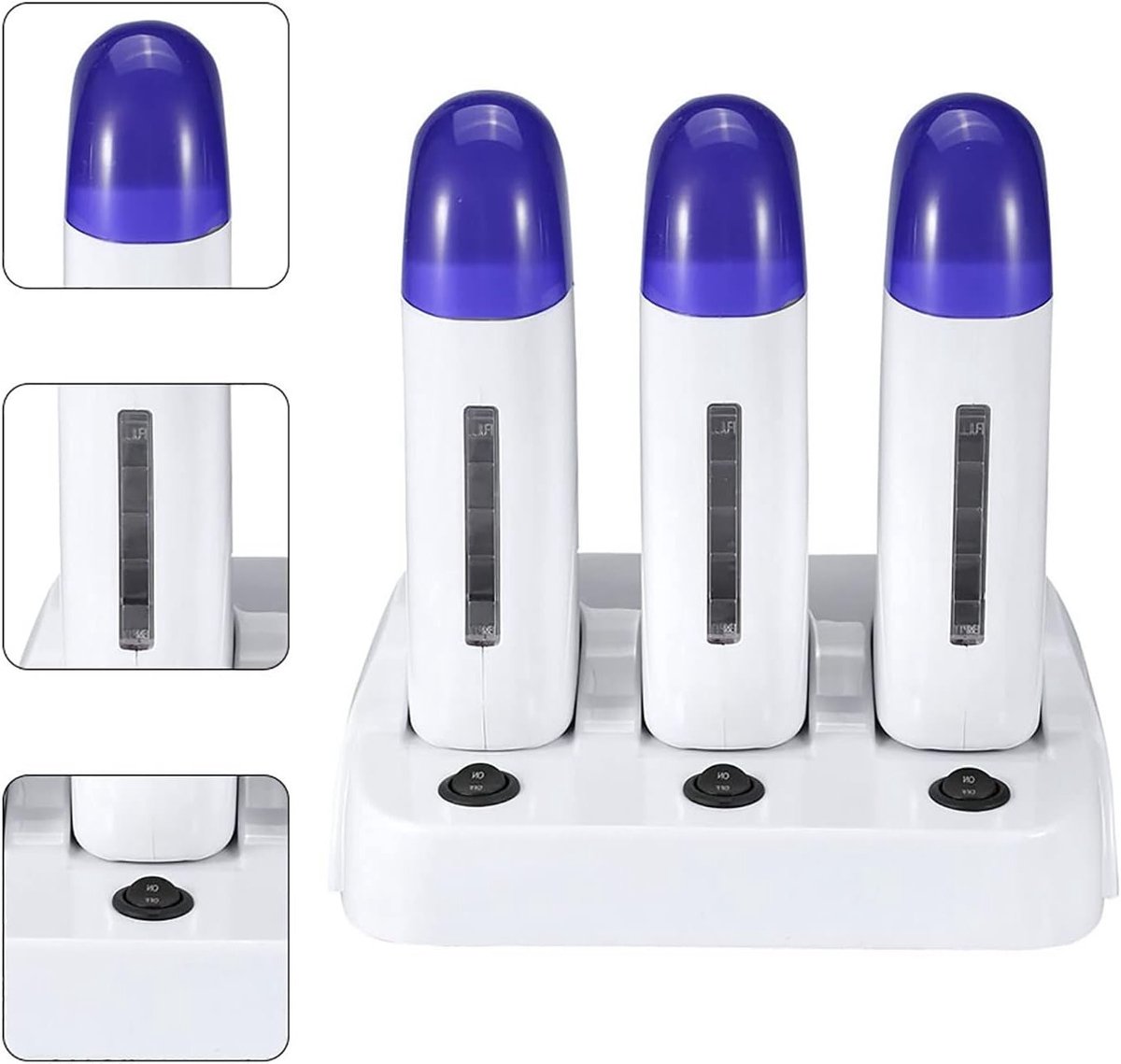 3 Types Wax Depilatory Roller Warmer Heater voor Lichaamsbeharing - Waxapparaat voor Eenvoudige en Veilige Ontharing van Armen, Benen, Oksels en Bikinilijn