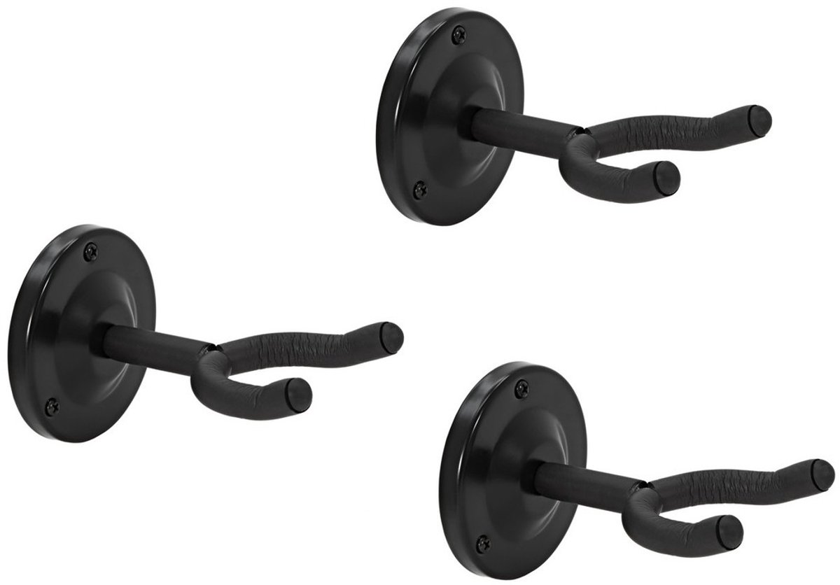 Muurhangers voor Gitaren van Gear4music, Pakket van 3