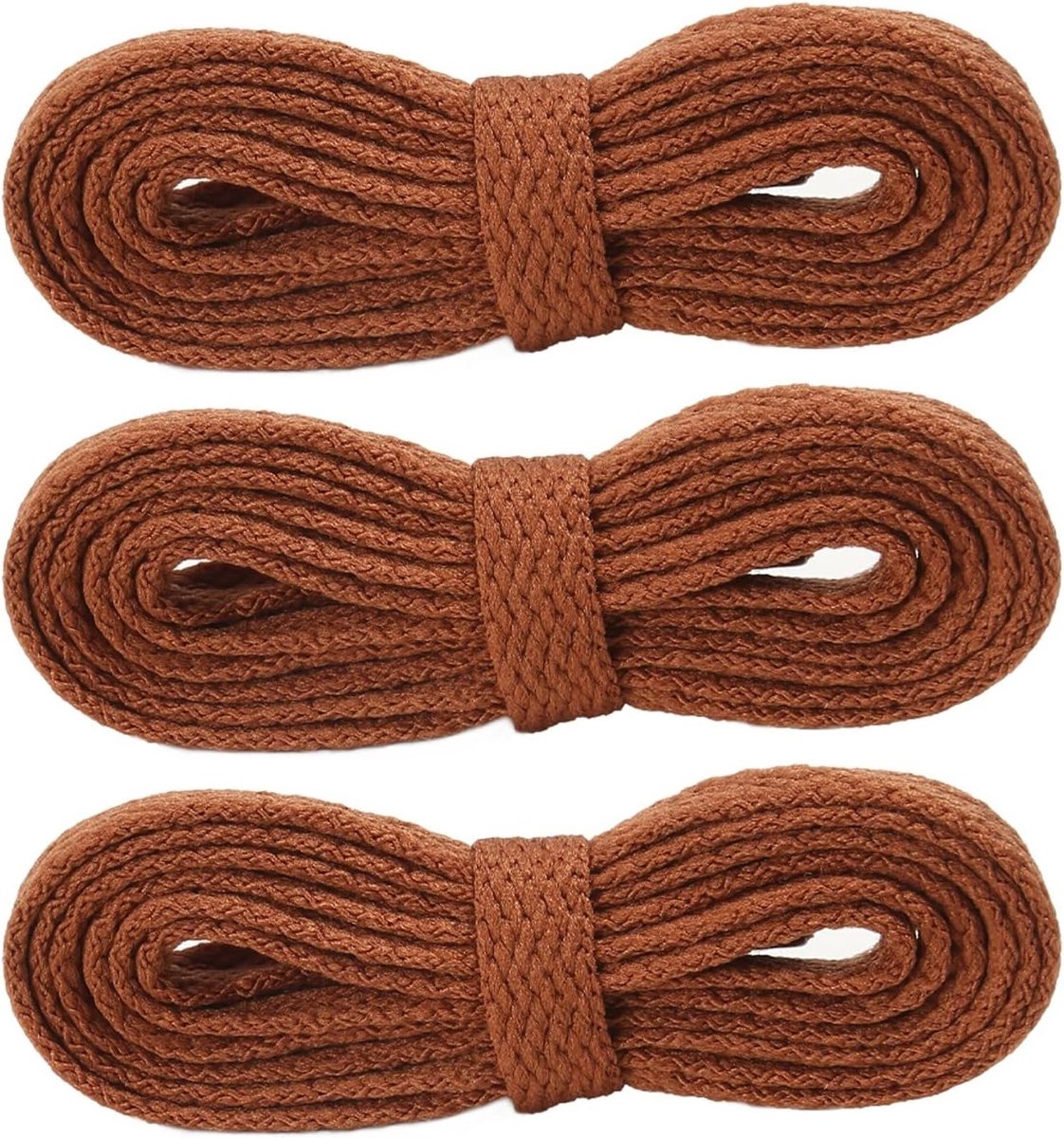 Duurzame Vervangende Veters voor Casual Schoenen - Kleurige Laces voor Sneakers en Wandelschoenen - 3 Paar Flat Shoelaces