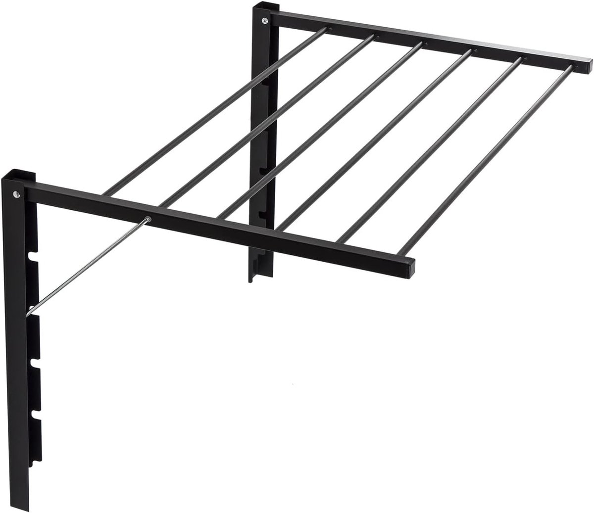Wandwasdroger Droogrek Ruimtebesparend Ophangen Inklapbaar 5cm Diep 100cm Breed Wit