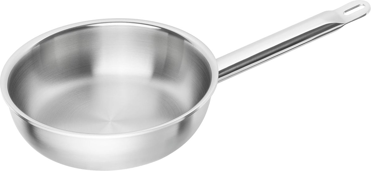 Roestvrijstalen koekenpan Bakken en braden Vaatwasserbestendig 20 cm Zilver