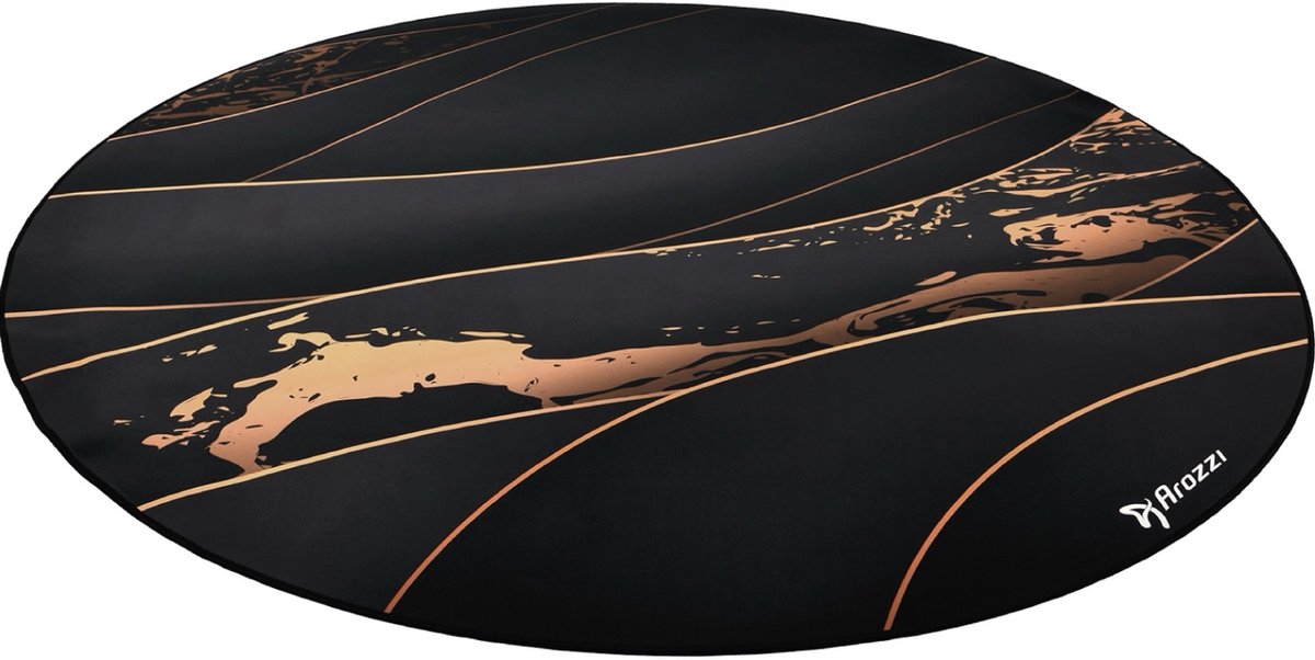 Arozzi Zona Round Vloerbeschermer voor Bureaustoel - Anti-slip - Ø121 cm - Zwart Goud
