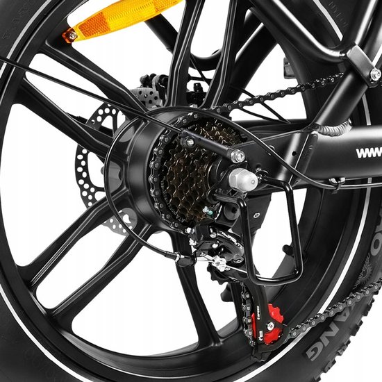 Samebike C05 Pro Elektrische Fiets - 20" Opvouwbaar, 250W Motor, 36V 13Ah Accu, 70km Bereik, 7-Speed Shimano - Wit van Merkloos — afbeelding 4