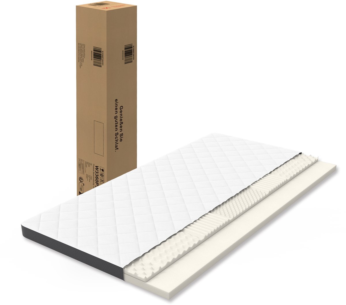 Matras- 180x200 - 7 zone- 7cm dik - Geëmbosseerd schuim - Ergonomisch - Duurzaam