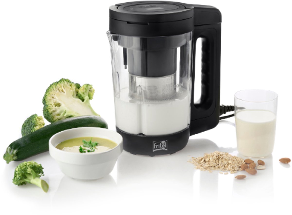 FRITEL SMM 4980 Soup & Milk Maker – Soepmaker en Plantaardige Melkmaker 2-in-1 – 1,6L – Melk, Smoothies & Soep – BPA-vrije Tritan Kan – Zwart