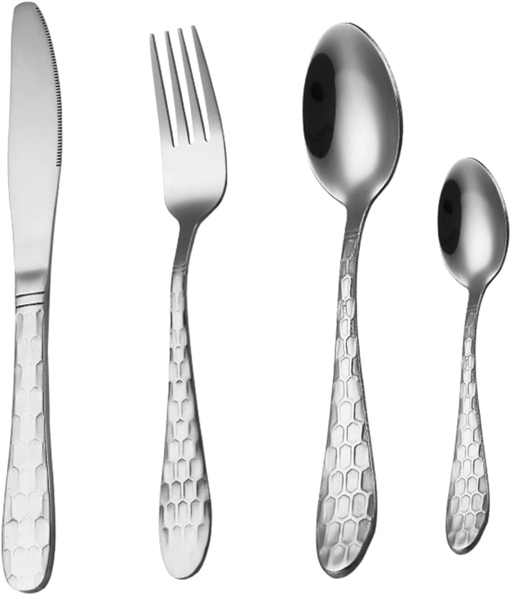 Bestekset Roestvrij Staal - Gouden Lepel Vork - Tafel Dekken - Vaatwasserbestendig - Voor 4 of 10 personen - Goud