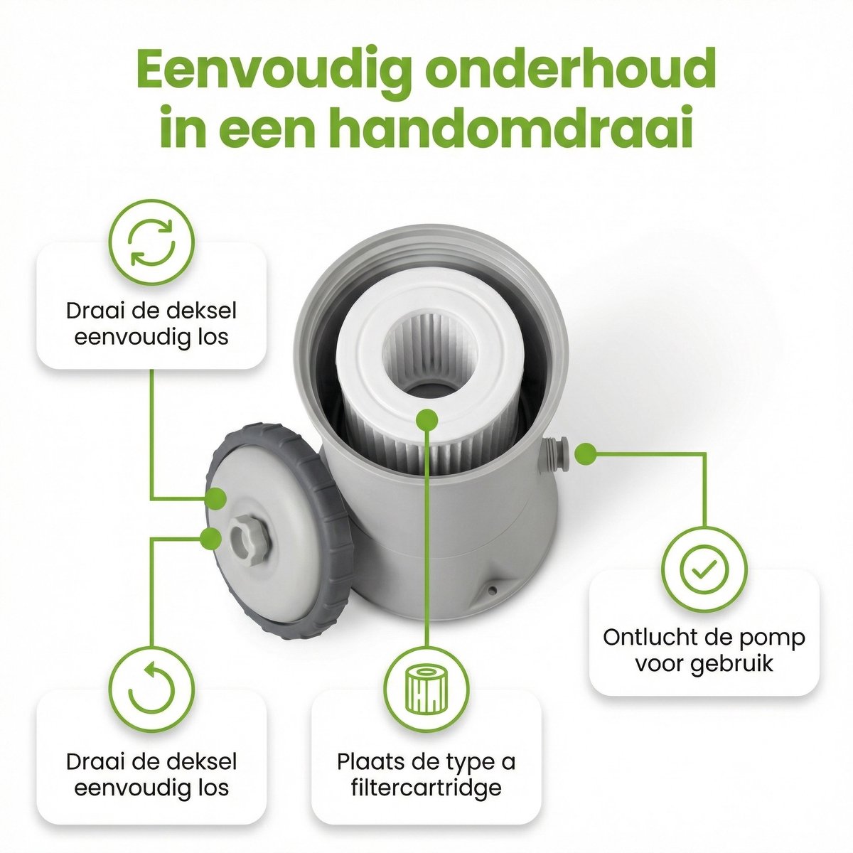 Intex 28604GS Filterpomp - 2.271 liter per uur inclusief Filter (6 stuks) en Testrips – foto 5