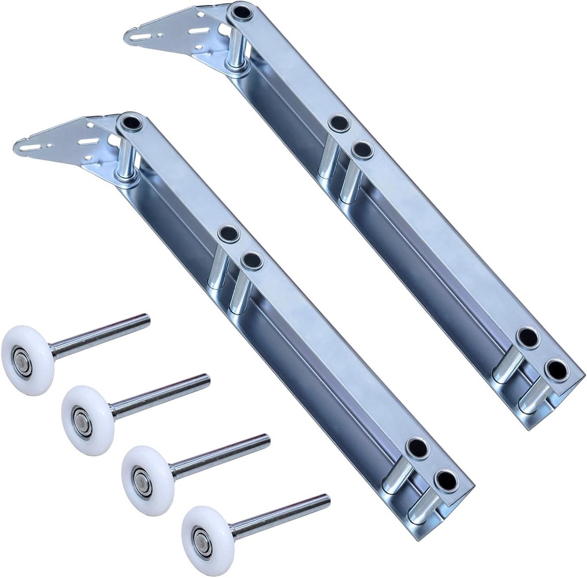 Set van 2 garage deur bevestigingsbeugels met rollers, essentiële onderdelen voor garage deuren en hardware set