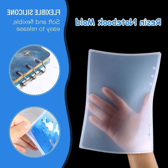 26 Piece Notebook Mold Set - Silicone Cover Mould voor A5 A6 A7 - DIY Epoxy Resin Notebook Moulds - Inclusief Ringbinder voor Creatieve Projecten van Merkloos	 — afbeelding 4