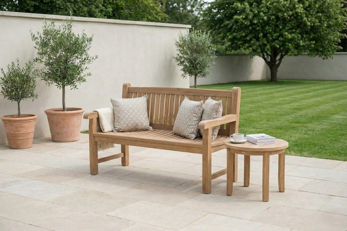 Balmoral Teak Tuinbank - 150 cm - Luxe 3-Zits Parkbank van Massief Teakhout