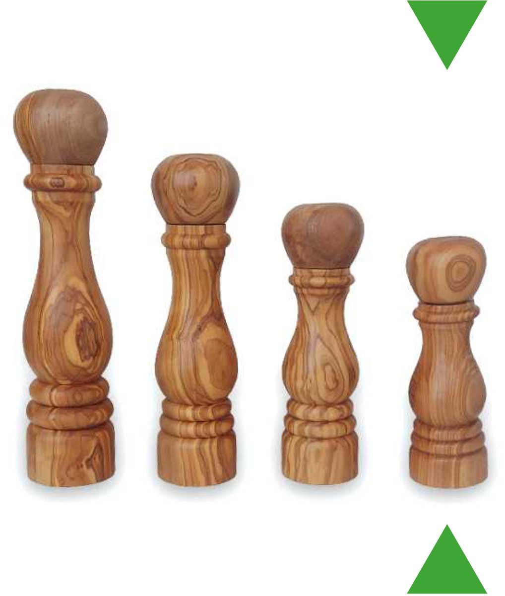 Rizes Wood - Pure Olive Wood - olijfhouten Peper- of zoutmolen - Traditional - Olijfhout - Peper - Zout - 16 cm - Cadeautip - Duurzaam!