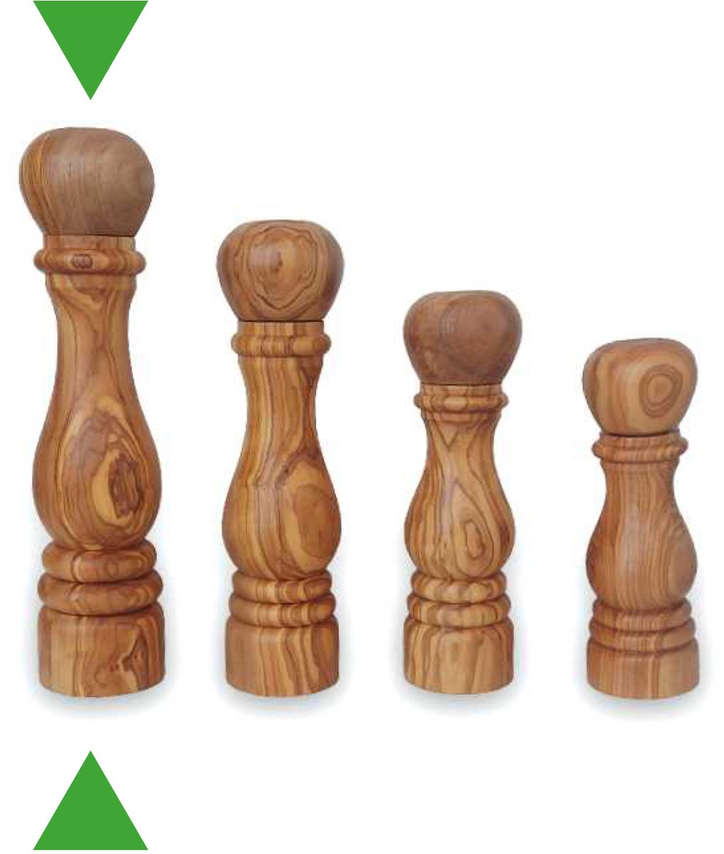 Rizes Wood - Pure Olive Wood - olijfhouten Peper- of zoutmolen - Traditional - Olijfhout - Peper - Zout - 25 cm - Cadeautip - Duurzaam!