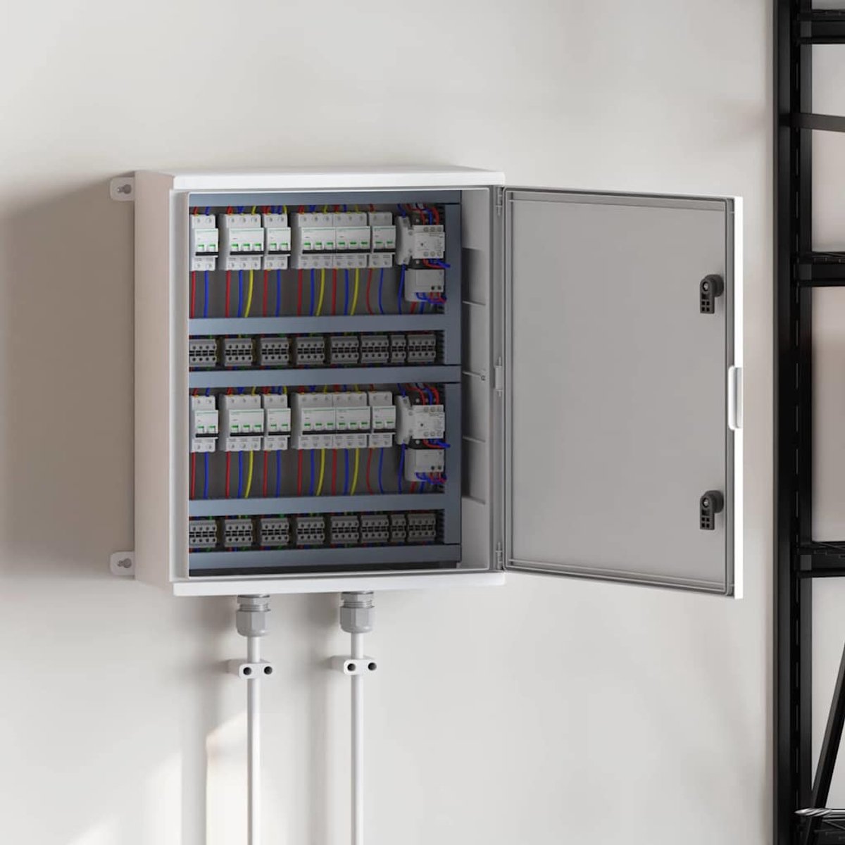 vidaXL - Besturingskast - Grijs - 57 - x - 23 - x - 60 - cm - ABS - Kunststof