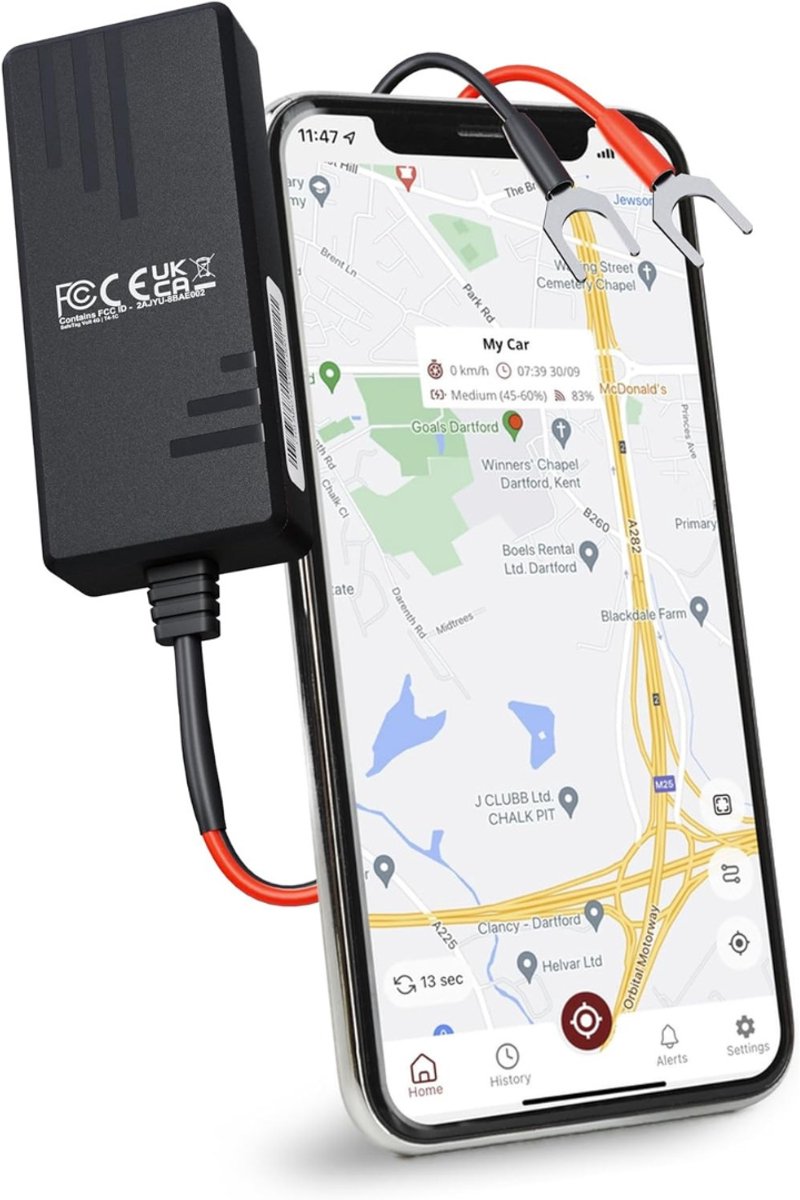 QUOVO® GPS Tracker Fiets - GPS Tracker Kind - GPS Tracker Hond - Zwart - 4cm x 2cm x 7cm