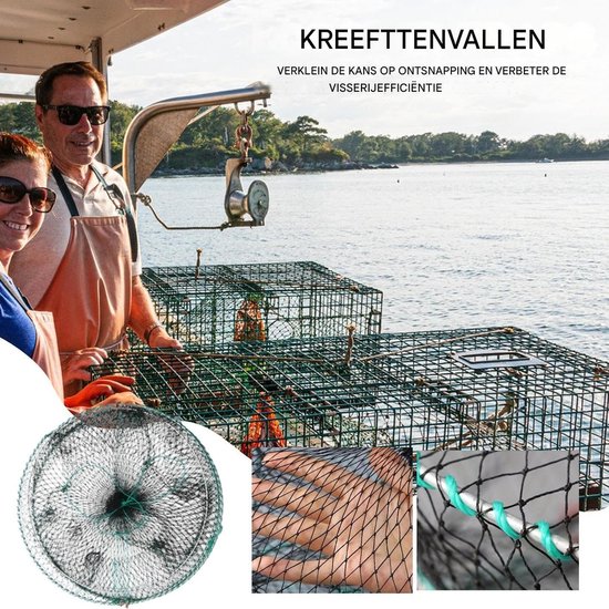 Vangnet - Krabbenval - Vissen Vangen - Opvouwbaar Ontwerp - 30 x 60 cm - Groen — afbeelding 4