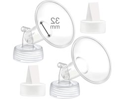 Maymom 32 mm flens en duckbill-ventiel Compatibel met Spectra S1 en S2 borstkolven; niet-originele compatibele Spectra onderdelen