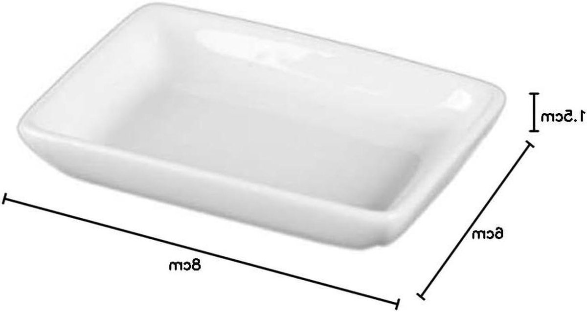 Miniatuur Plaatjes - Dessertkommen Serveerschalen - Fingerfood Serveren - Vaatwasser Magnetron Bestendig - 8 x 6 cm - Wit