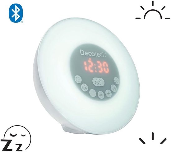 Wekker Lamp - Nachtlamp Radio - Rustig Ontwaken - Zonsopgang Simulatie - 1 Count - Geel — afbeelding 3
