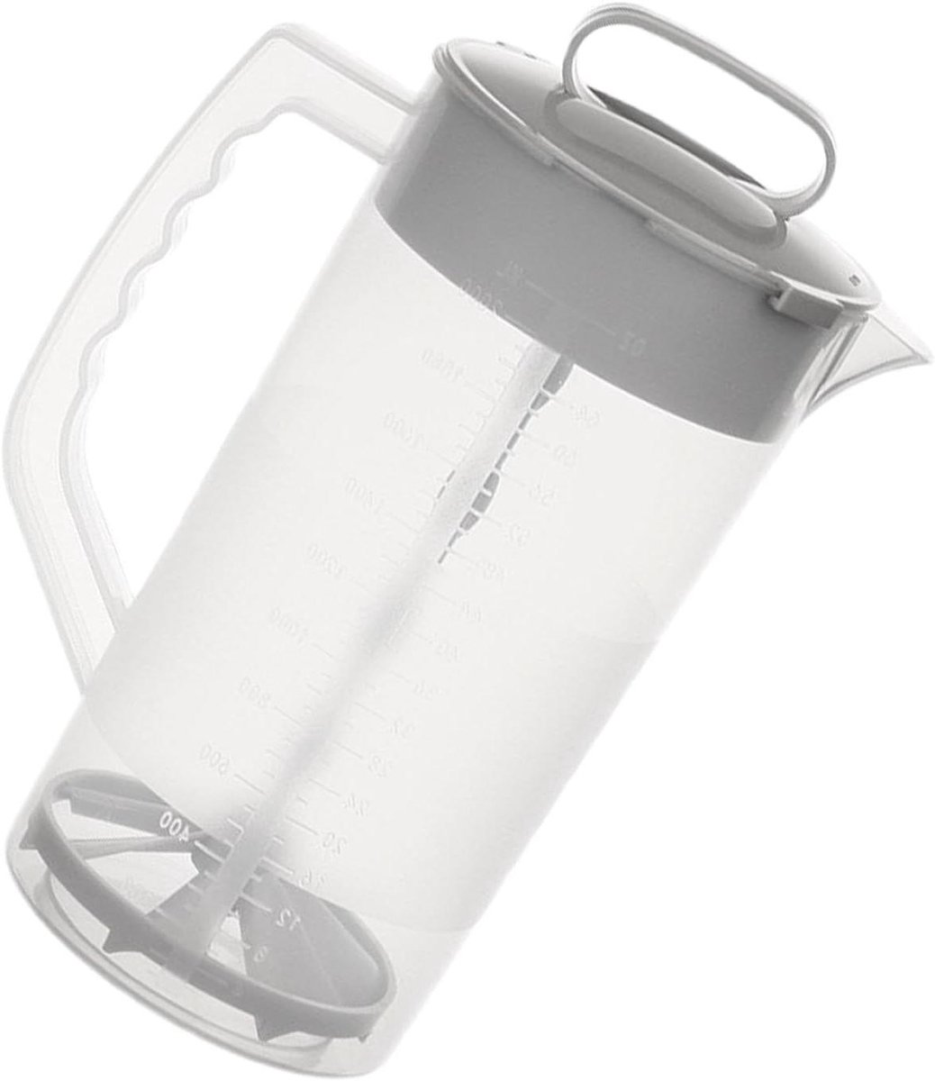 Sapmixer Kan - Drank Dispenser - Dranken Bereiden - Lekvrij Deksel - 2000 ml Capaciteit - Transparant