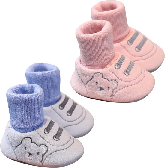 Babyschoentjes - Warme booties - Binnen en buiten - Zachte pluche voering - 11 cm - As shown — afbeelding 4