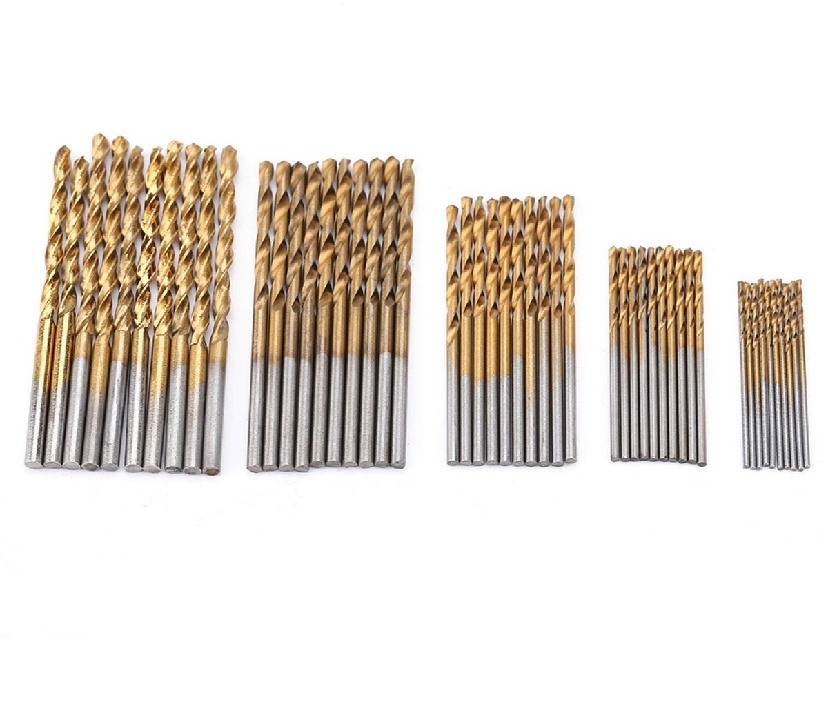 Mini handboor set met 50 stuks, hoge snelheid staal, geschikt voor metaal en hout, veelzijdige booraccessoires.
