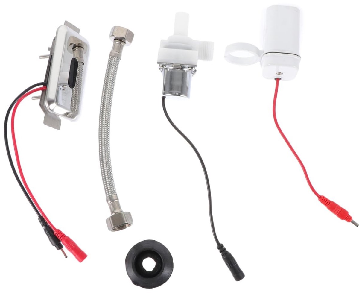 Dailygoods- Urinoir Spoelsensor Contactloos - Automatische Urinoir Spoelset - Eenvoudige Installatie - Afmetingen 8,5 x 5 x 3 cm - Detectieafstand 50 cm - Duurzaam Kunststof/Roestvrij Staal - Urinoirspoeler