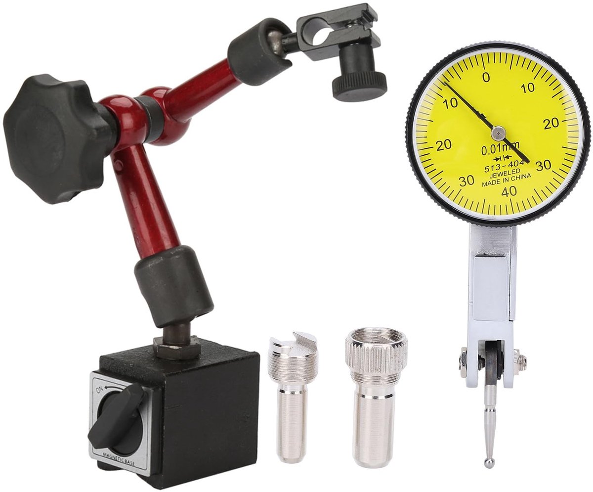 Dailygoods- Comparatorhouder Magnetisch - Flexibele Arm - Nauwkeurigheid 0,01 mm - Voor Machinaal Gereedschap - Oppervlakte Meten - Eenvoudig te Onderhouden - Meetinstrument