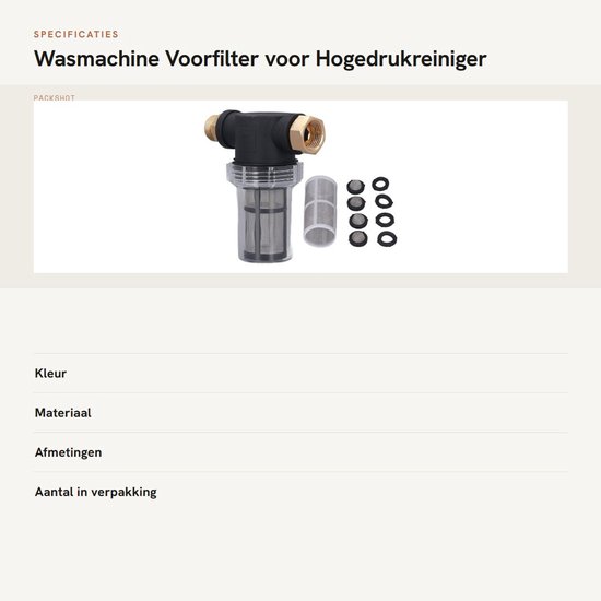 Dailygoods - Wasmachine Voorfilter voor Hogedrukreiniger en Waterfilter van Dailygoods — afbeelding 3