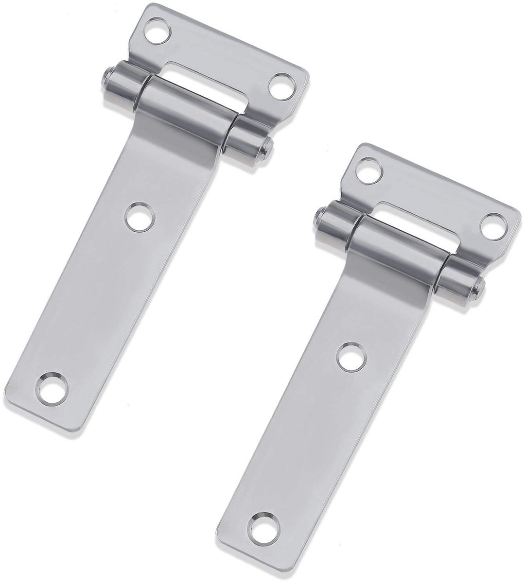 Dailygoods- Scharnieren T-vormig 2 Stuks - 304 Roestvrij Staal - Duurzaam - Voor Vrachtwagens/Caravan - 135x58mm - Corrosiebestendig - Deurscharnier
