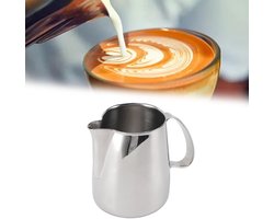 Dailygoods- Melkopschuimer 500 ml Hoogwaardig Roestvrij Staal - Melkopschuimkan - Drupvrije Tuit - Professionele Barista Tool - Duurzaam en Corrosiebestendig - Melkkan