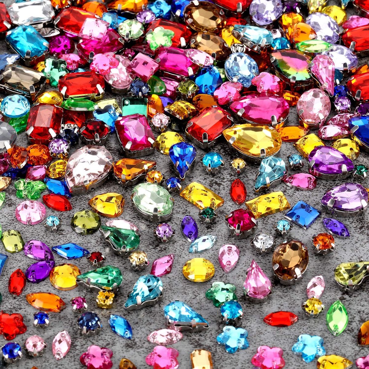 Dailygoods- Strass 320 Stuks - Naaien Kristallen - Zilveren Prong Setting - DIY Ambachten - Decoraties - Multifunctioneel