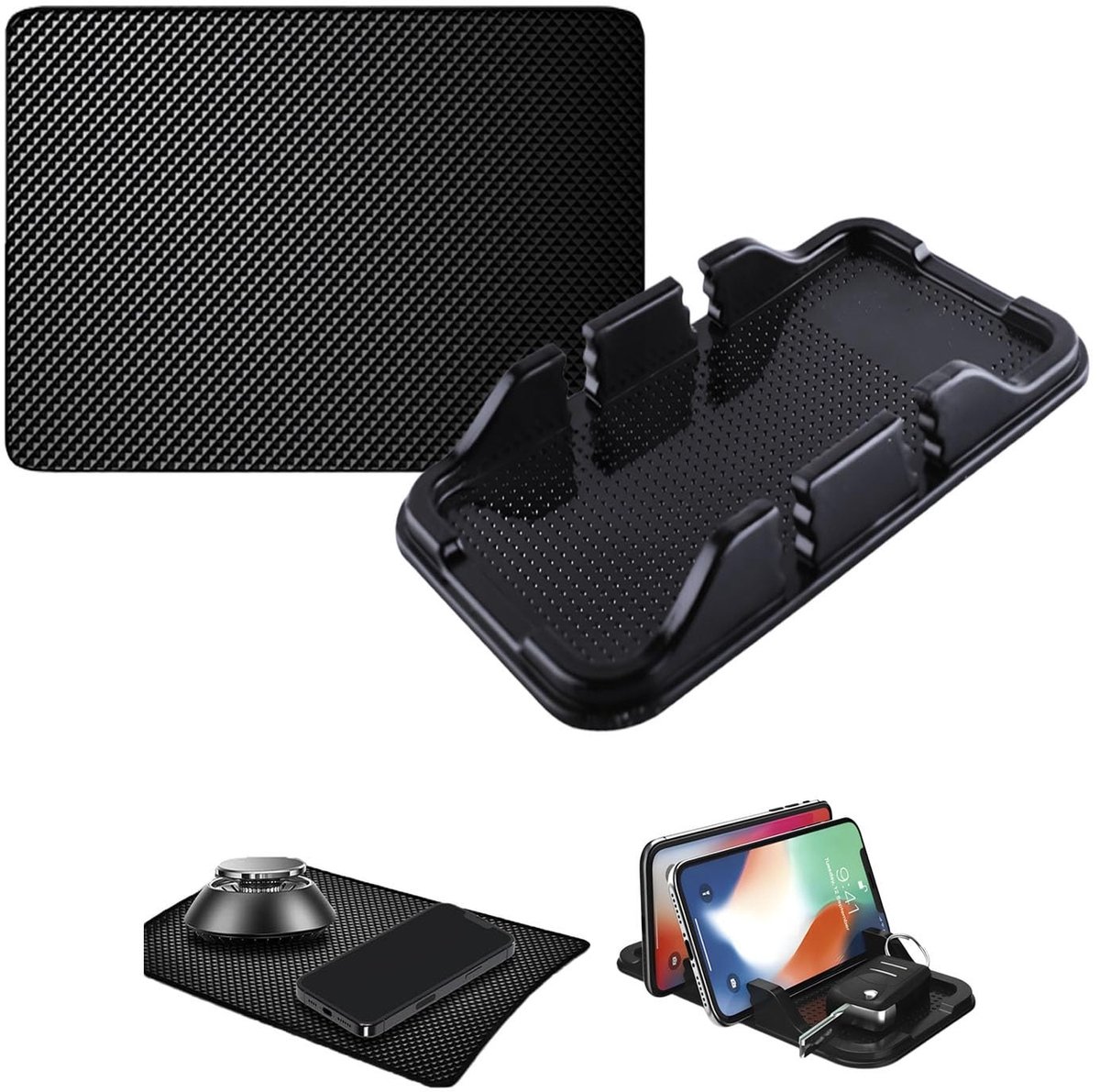 Dailygoods- Antislipmat multifunctioneel - Antislipmat auto - Dashboard mat - Telefoonhouder - Rubber mat - Hittebestendig - Dashboardmat