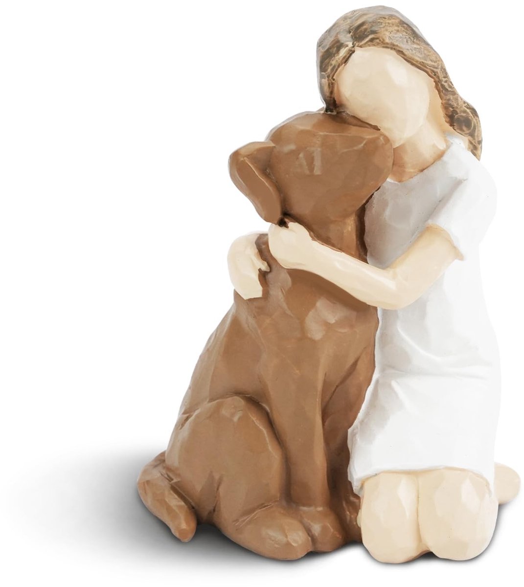 Dailygoods- Hondenbeeldje Handgeschilderd - Harsbeeld - Decoratie - Ornament - Cadeau voor Hondenliefhebbers - Hoogwaardig Vakmanschap - Beeld