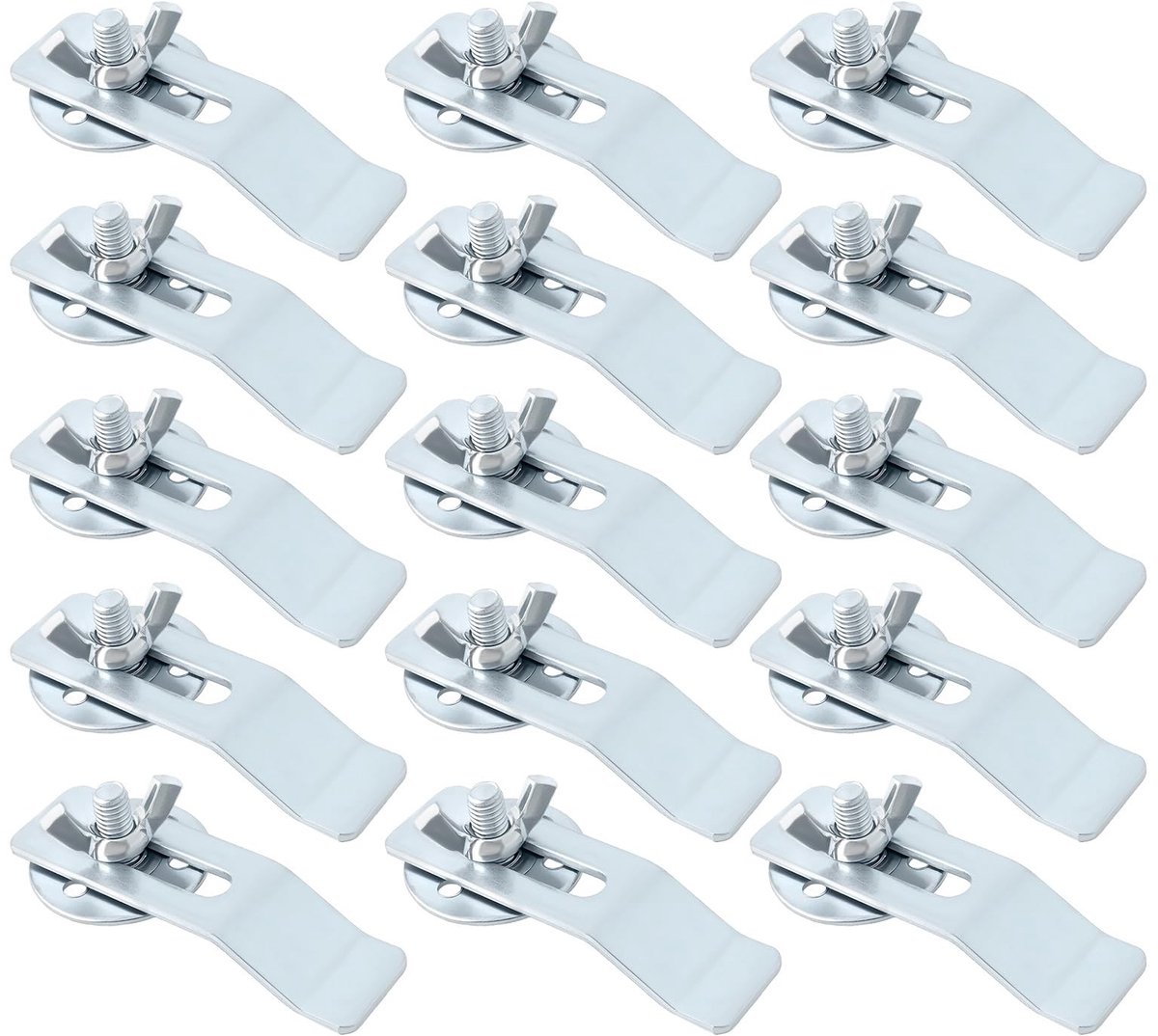 Dailygoods- Spoelbak Clips 15 Stks - Onderbouw Beugel - Metalen Montagebeugel - Gegalvaniseerd Staal - 6,7x2 cm - Sterke Ondersteuning - Gootsteenklem
