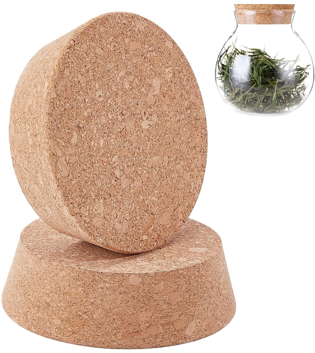 Dailygoods- Kurkstop 2 Stuks - Conische Kurkstop - Houten Kurk - Afdichtingsfunctie - 10 x 3 cm - Hoogwaardig Materiaal - Flessendop