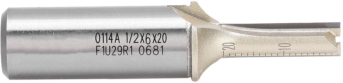 Dailygoods- Carbide Frees - 3 Groeven - Rechte Schacht - Hardmetaal - 60 mm - Antiaanbaklaag - Schoon Snijoppervlak