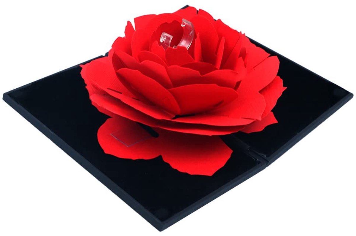 Dailygoods- Sieradendoosje Rozen - Ringdoosje - Sieraden Doosje - Oorbellen Organizer - Cadeau-idee - 12x6,5x2,2 CM - Ringdoos