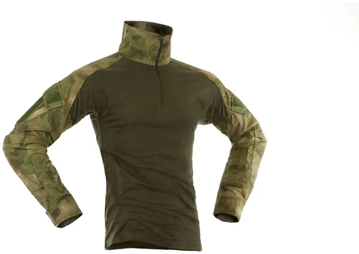 Invadergear Combat T-shirt Met Lange Mouwen Groen L