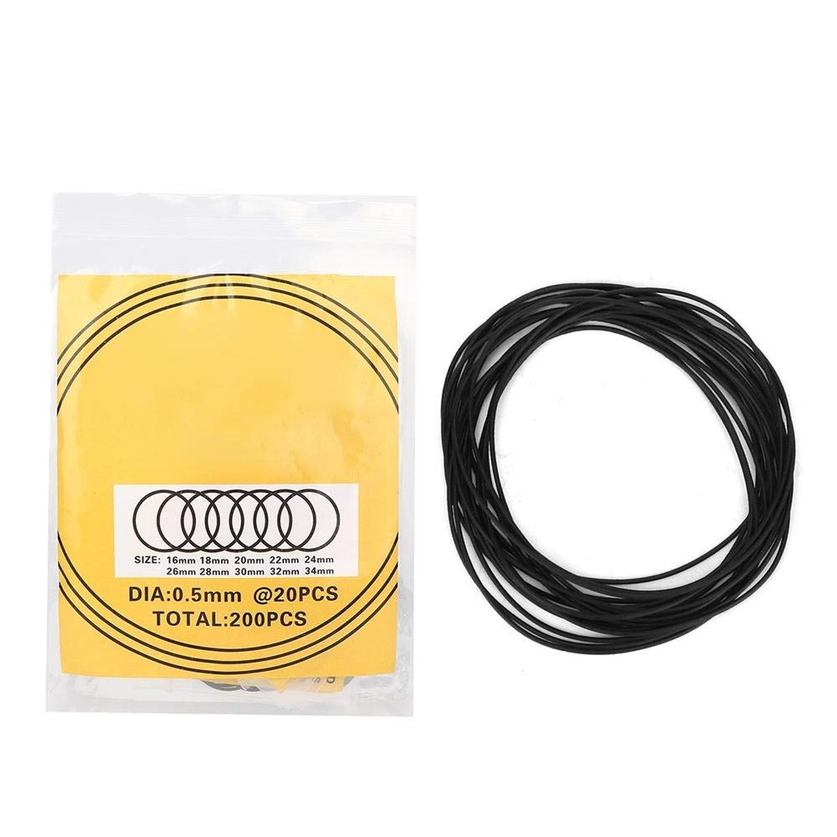 Dailygoods- Horloge O-ring 200 Stuks - Waterdichte Rubber Afdichting - Reparatie Tool Kit - Flexibel en Slijtvast - Multifunctioneel - Geschikt voor Horlogemaker - Horlogeafdichting