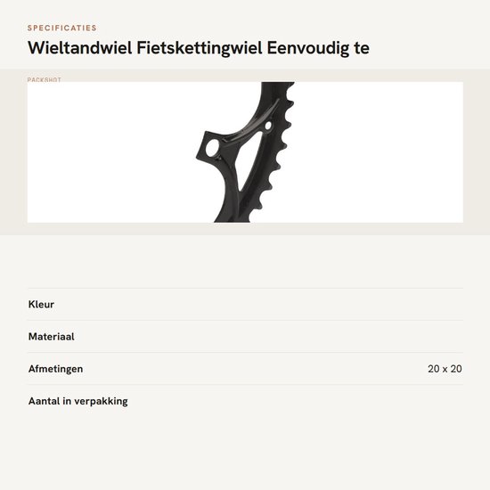Dailygoody - Wieltandwiel - Fietskettingwiel - Eenvoudig te installeren - 52 Tanden - Stalen remschijfmontage - Geschikt voor TSDZ-2 TSDZ-2B - Model F... van Merkloos	 — afbeelding 3
