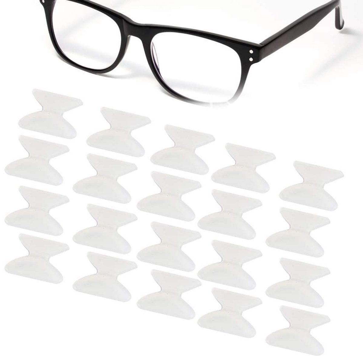 Dailygoods- Neuspads Siliconen - Zelfklevend - Antislip - Zacht - Duurzaam - 20 Paar - 1,8 mm Dikte - Brillenpads