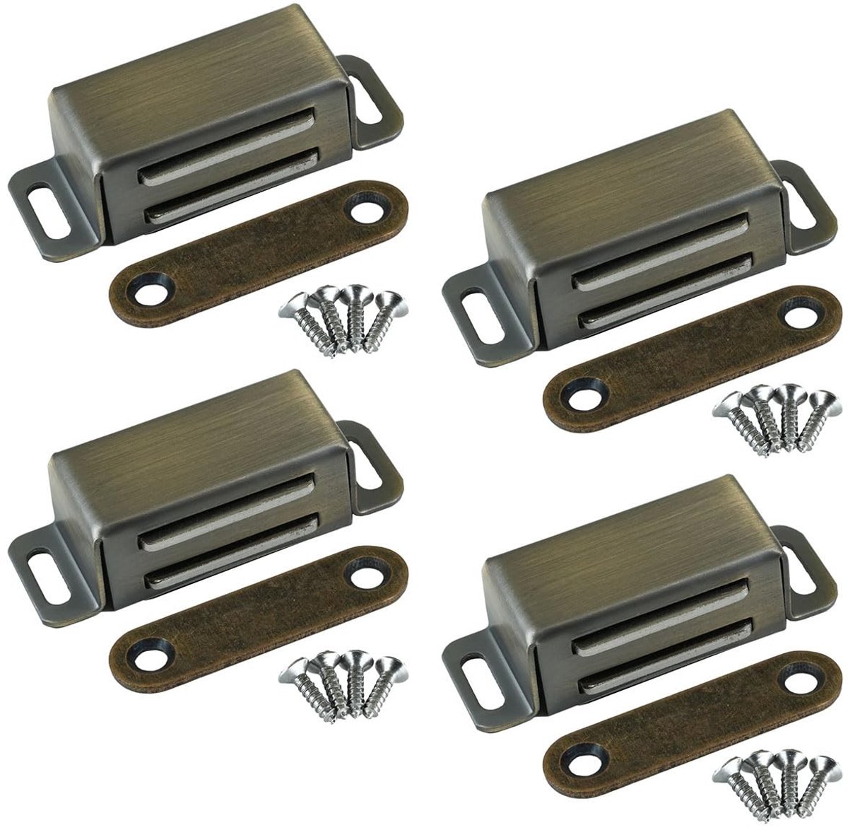Dailygoods- Magneetsnapper sterke 8 kg - Magneetsluitingen - Magneetsluiting kastdeur - Magneetsluiting deur - Roestvrij staal - Slank design